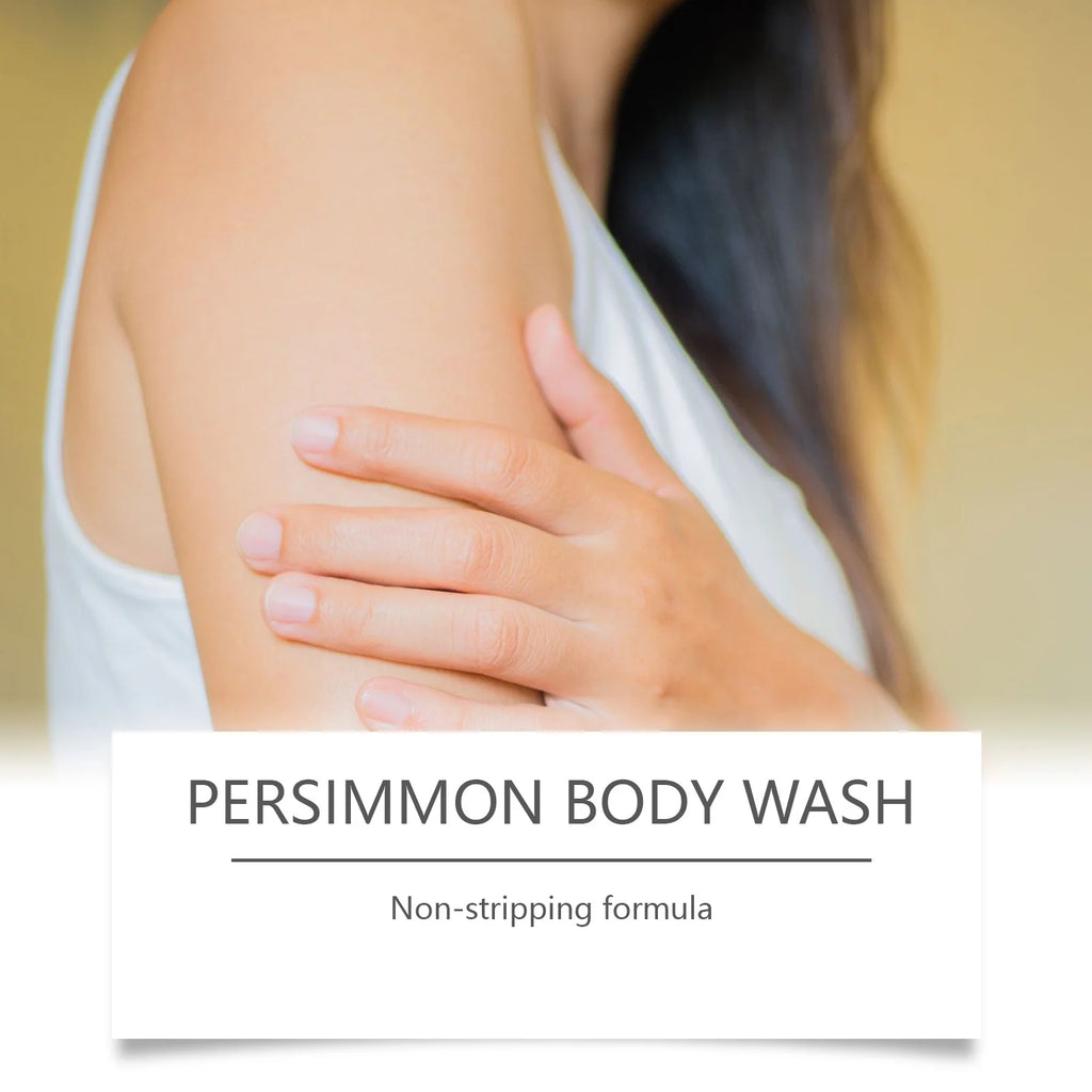 Persimmon Body Shower Gel Gentle Cleaning Pore Moisturizing Remove Sweat Odor Smoothing Non-drying Softening Daily Body Wash Gel