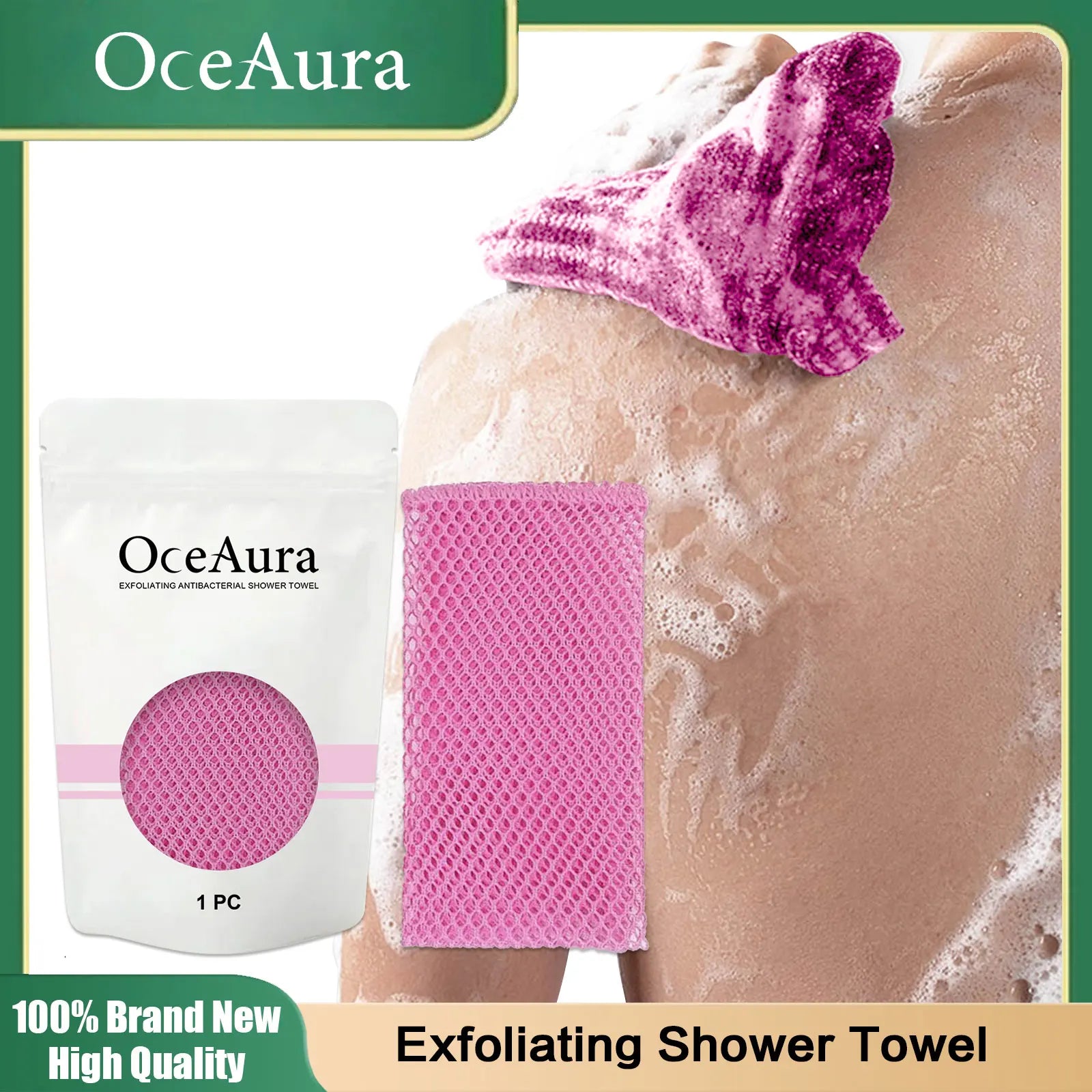 Back Scrub Washcloth For Body Exfoliating Shower Towel Cleansing Skin Polishing Cloth Oil Control Dirt Removal Bath Accessories