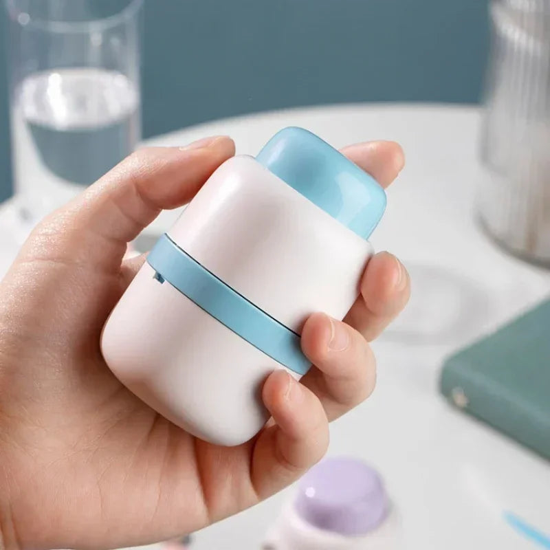 Portable 2-in-1 Pill Box with Pill Cutter for Cutting Small Pills or Large Pills in Half & Quarter Travel Pill Organizer Case