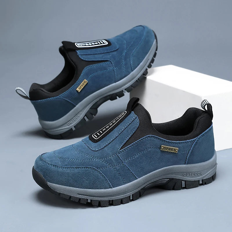 Classic Outdoor Men Sneakers Spring Slip On Casual Shoes Breathable Suede Leather Shoe Anti-skid Walking Shoe Hot Sale Footwear