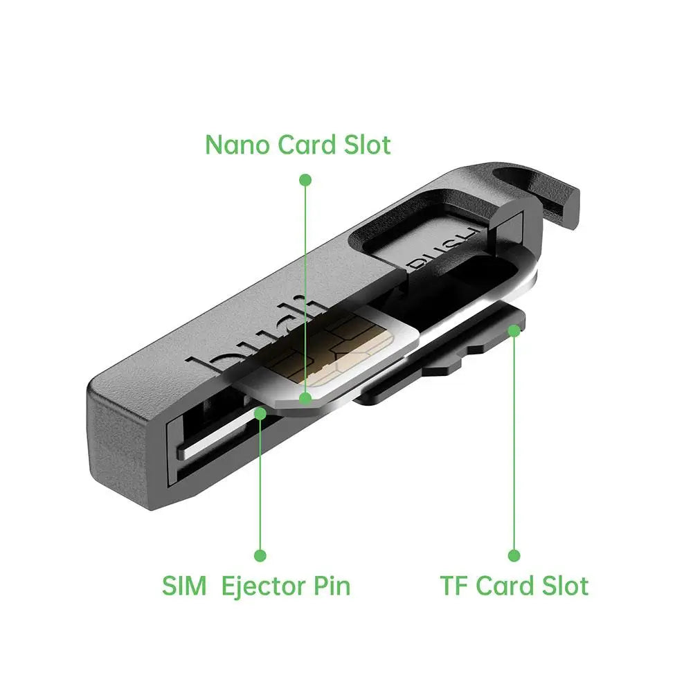 5pcs Multi-function Card Slot Storage Box TF SIM Card Ejector Storage Slot With Lanyard Anti-lost SIM Card Removal Needle Pin