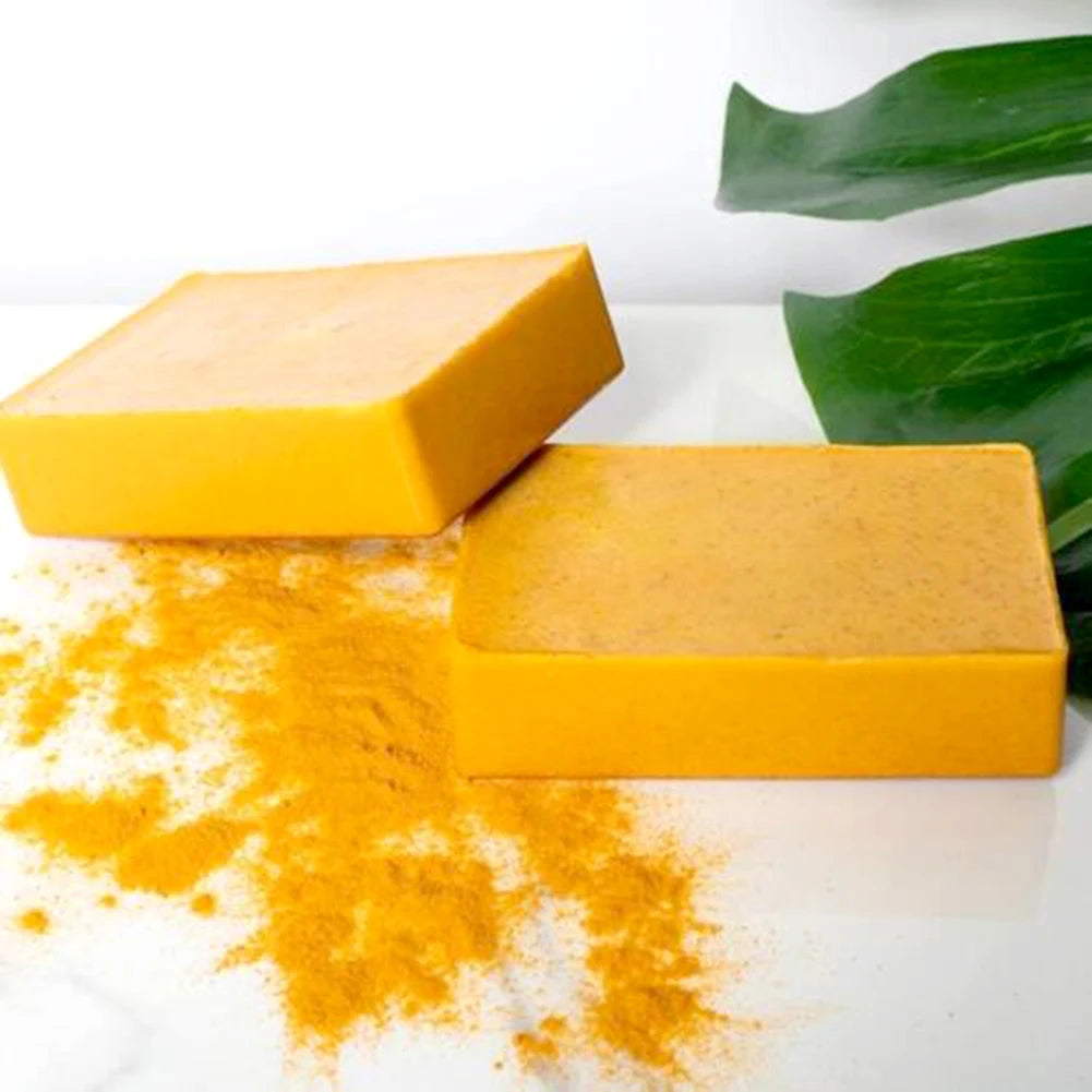 100g Turmeric Lemon Acid Handmade Soap,Skin Brightening Soaps,Face Care Supplies,Body Cleanser,Hand Wash,Foaming Mesh Net 비누