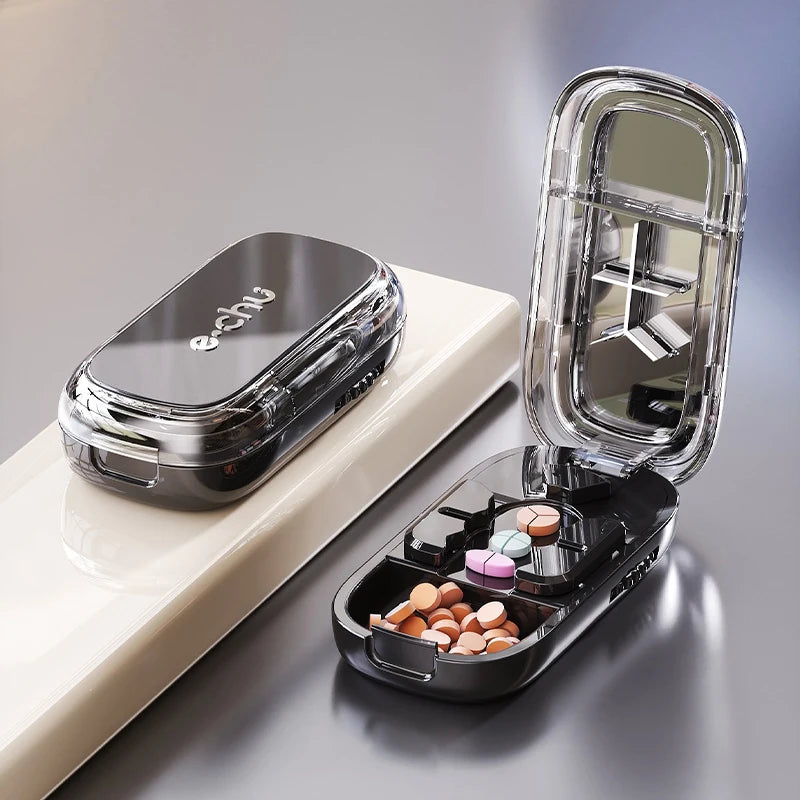 3 in 1 Upgraded Pill Cutter Precise Multi-Pill Divider Adjustable with Centering Device for Tablets Portable Travel & Home Use
