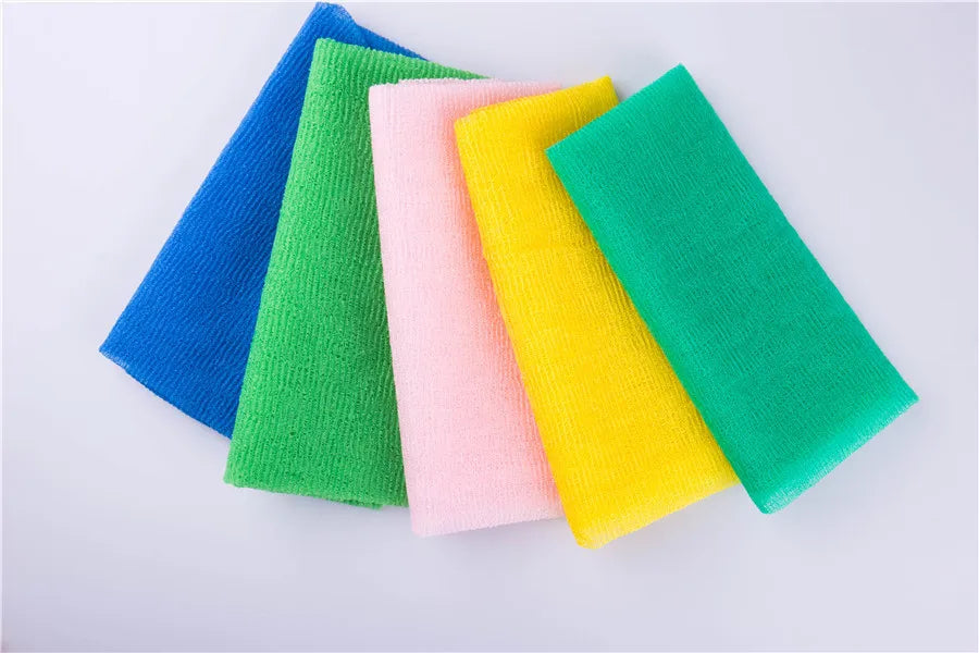 50 Pcs Japanese Body Wash Towel Beauty Skin Exfoliating Cloth Nylon Bath Washcloth Skin Polishing Body Back Scrubber for Hotel