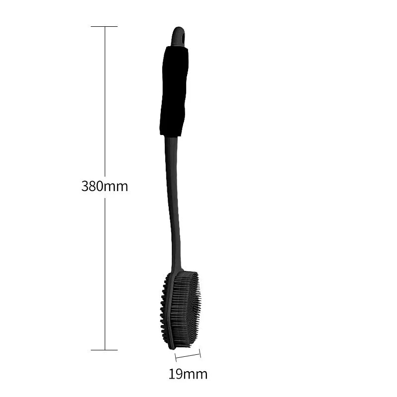 1pcSilicone Anti Slip Shower Brush Household Double Sided Thickened Bathing Brushes Extend Widen Brush Head Bath Sponge Scrubber