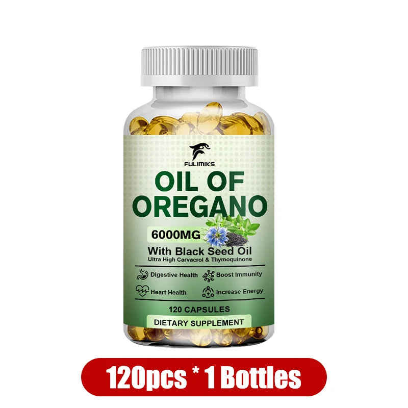 Buy 2 Get 2 Free! Oil of Oregano Supplement, Immune Support, Digestive Health, Light Beige, Improve Overall Wellness & Vitality