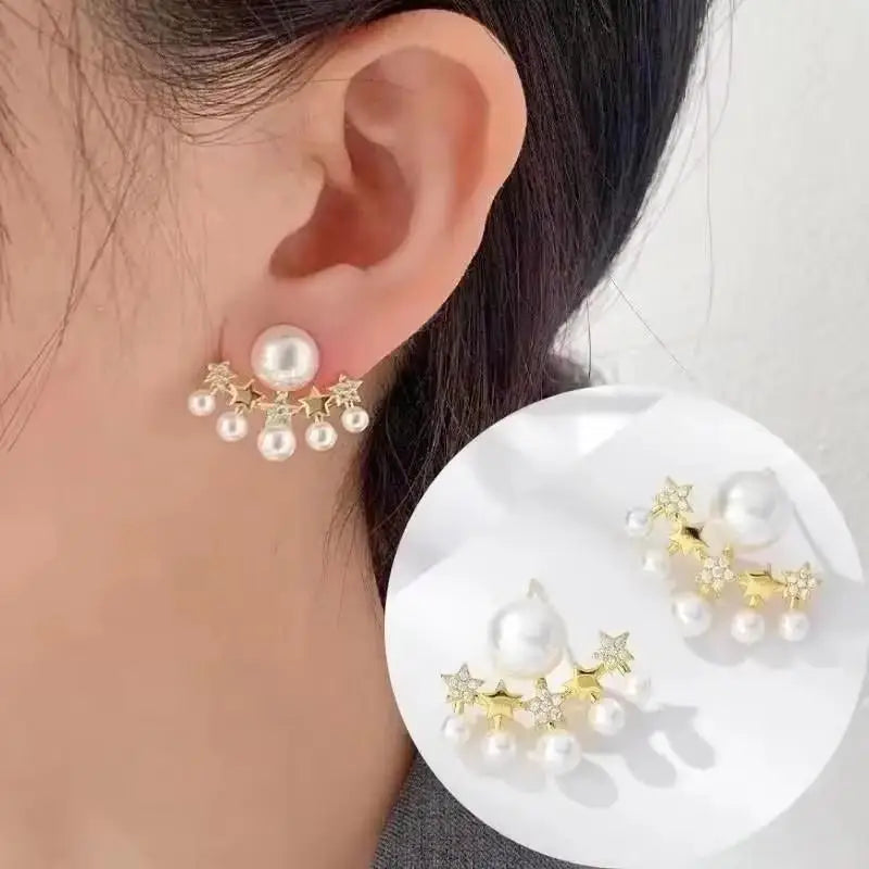 Korean Fashion Zircon Drop Earrings For Women Jewelry 2026 Trending New Luxury Women's Geometric Hoop Earrings Pendientes Gifts
