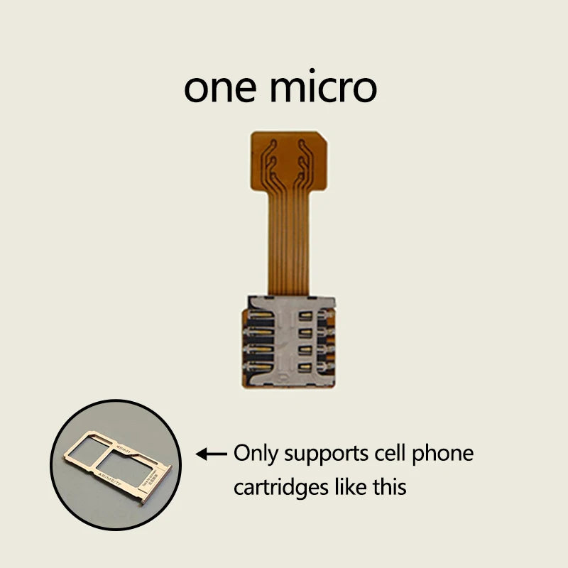 Universal DIY Android Phone TF Dual SIM Card Adapter Nano Cato Hybrid Sim Slot For Micro SD Extender