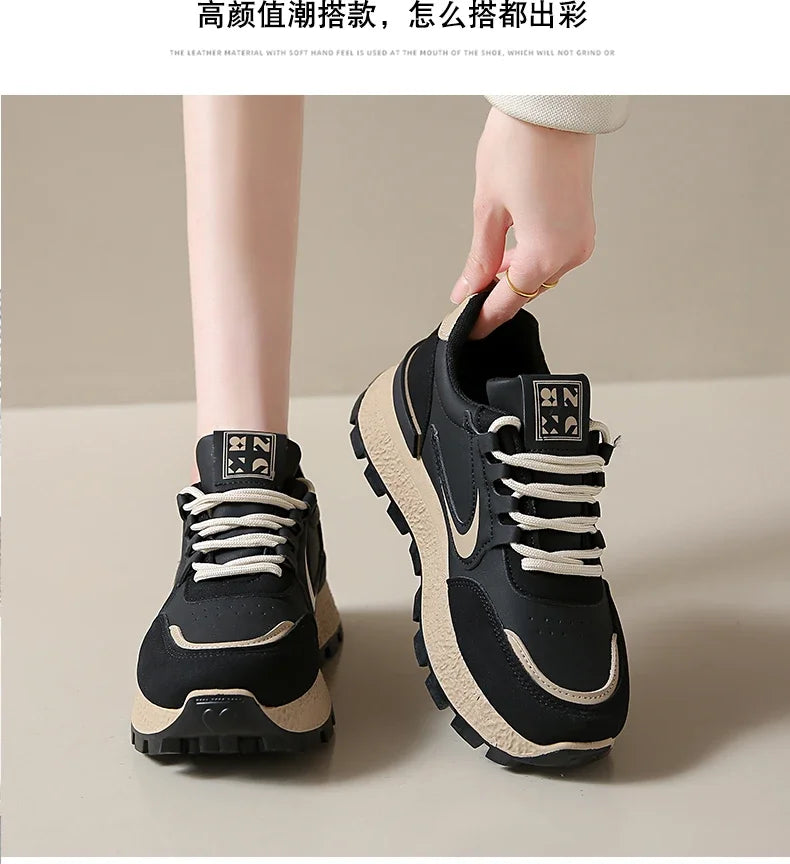 New Fashion Women's Vulcanized Shoes Wear-Resistant Casual Cushioning Sports Shoes Women Low-top Non-Slip Outdoor Running Shoes
