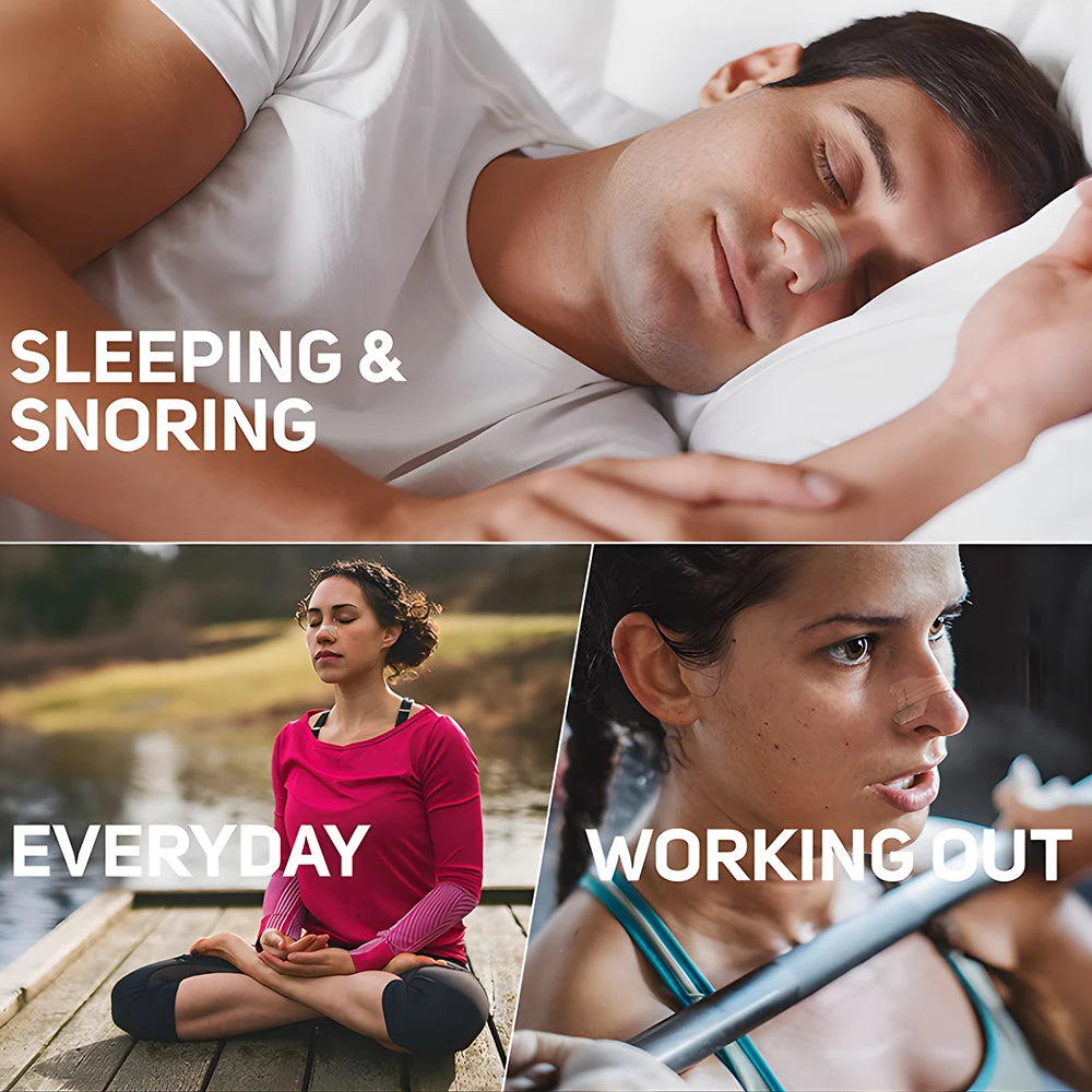 Breath Nasal Strips Works Instantly to Improve Sleep Reduce Snoring and Relieve Nose Congestion Due to Colds & Allergies
