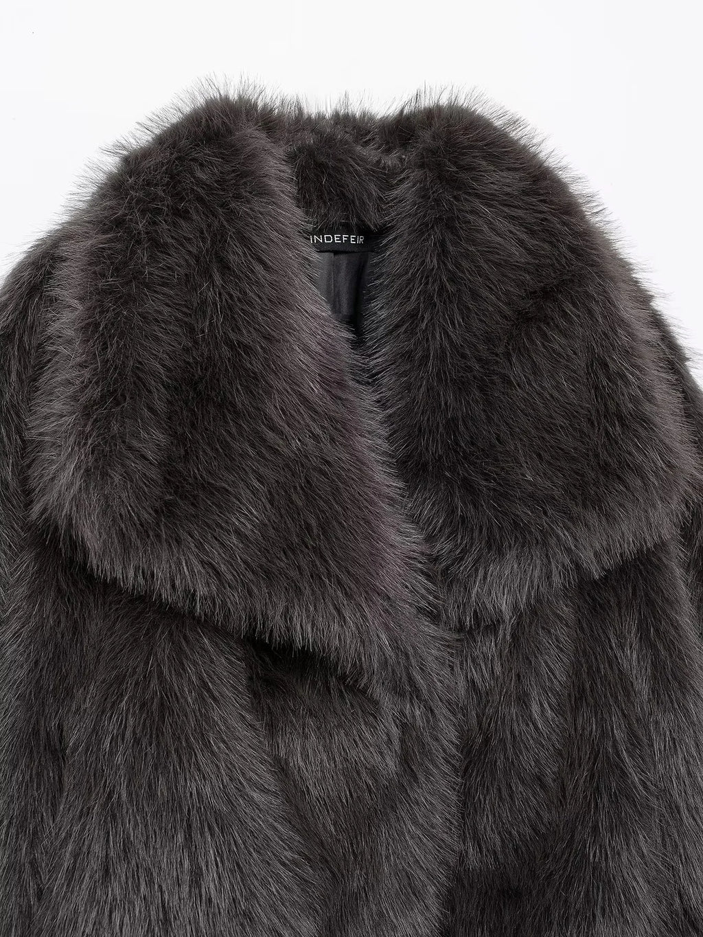 KONDALA 2026 Spring Summer Casual Faux Fur Brown Women Warm Jackets Valentine‘s Day Turn Down Collar Oversized Elegant Coats