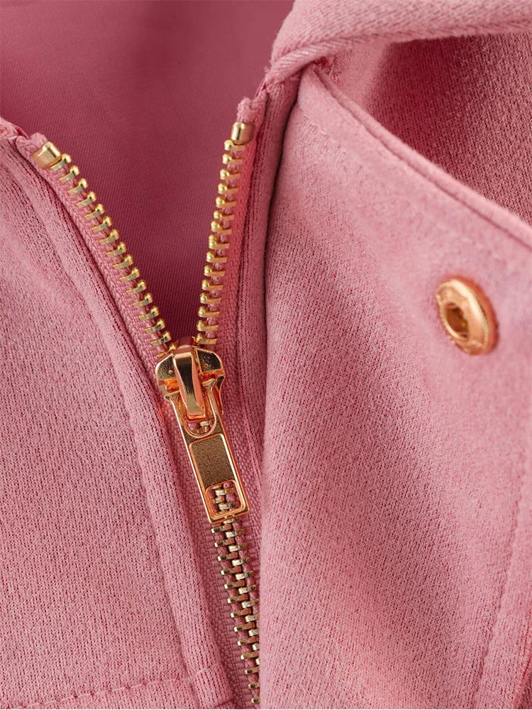 TFMLN Women Suede Bomber Jacket Spring New Fashion Long Sleeve Zipper Oversize Solid Bomber Coat Chic Lady 2025 Streetwear