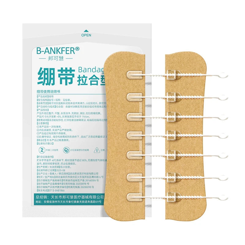 1pcs Zipper Tie Wound Closure Patch Hemostatic Patch Wound Fast Suture Zipper Band-Aid Outdoor Portable