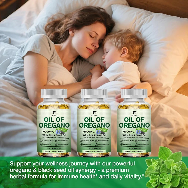 Buy 2 Get 2 Free! Oil of Oregano Supplement, Immune Support, Digestive Health, Light Beige, Improve Overall Wellness & Vitality