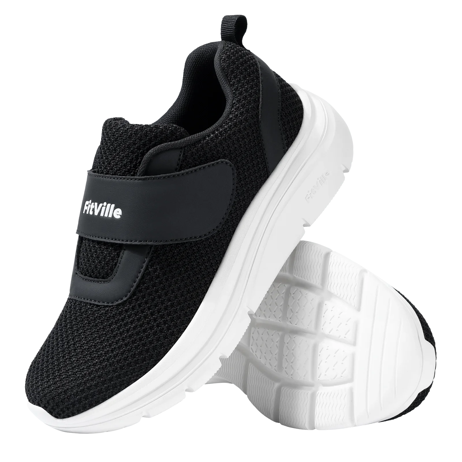 FitVille Women'S Shoes Wide Sneakers Diabetes Shoes Adjustable Strap For Swollen Feet Slip On Walking Lightweight Comfortable