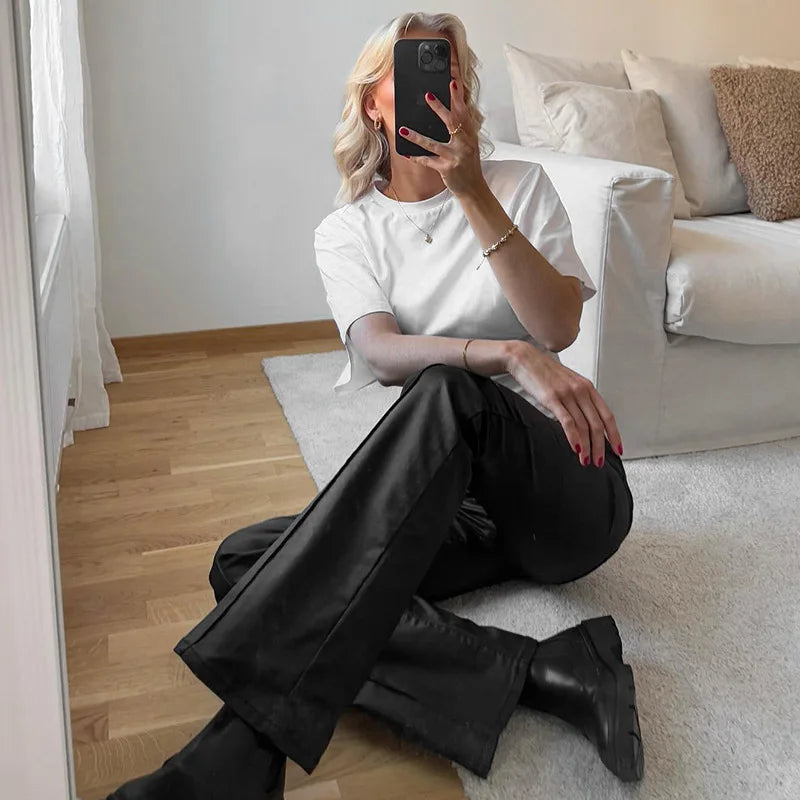 Gray Cropped T-shirt Women's O-neck Corset Tops Fashion Casual Solid Streetwear Spring Summer Short Tee Shirts for Girls