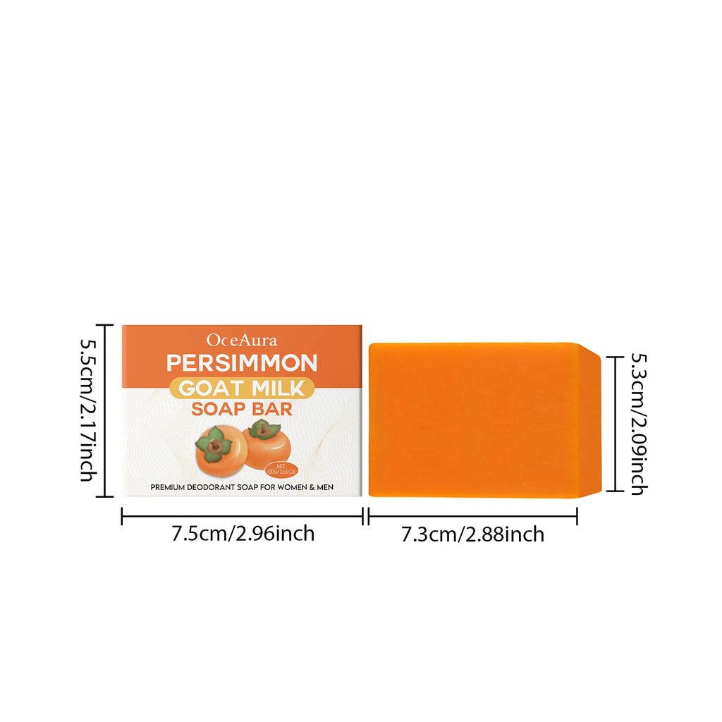 OceAura Persimmon Goat Milk Fragrance Soap Moisturizes, Moisturizes, Mildly Cleanses, Fragrances, Softens and Cares Skin Soap