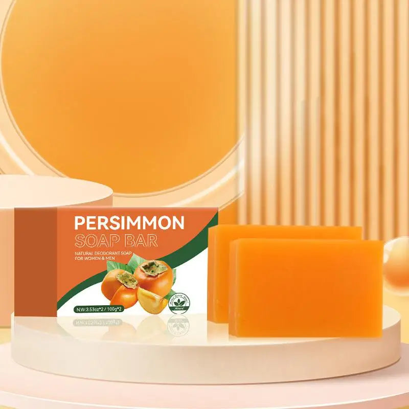 Persimmon Cleansing Soap Bar 100g/200g Body Care Face Wash Exfoliating Soap Fruit Handmade Shower Soap