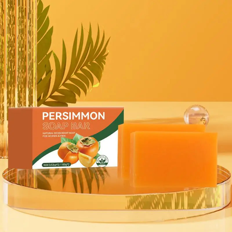 Persimmon Cleansing Soap Bar 100g/200g Body Care Face Wash Exfoliating Soap Fruit Handmade Shower Soap