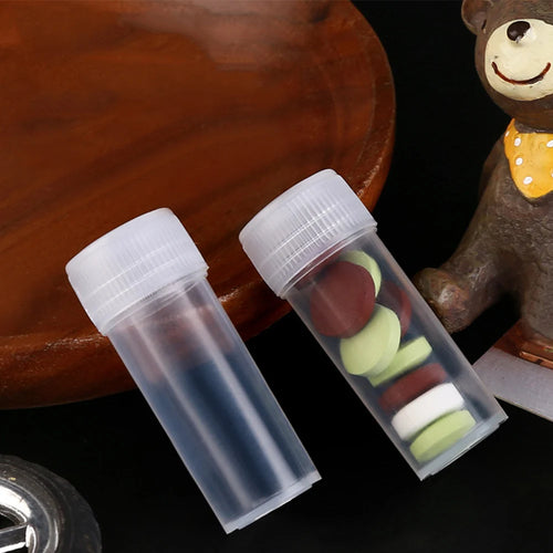 20pcs 5ml Plastic Subpackage Empty Bottle Vials Medicine Pill Liquid Powder Capsule Storage Container Sample Jar Small Barrel