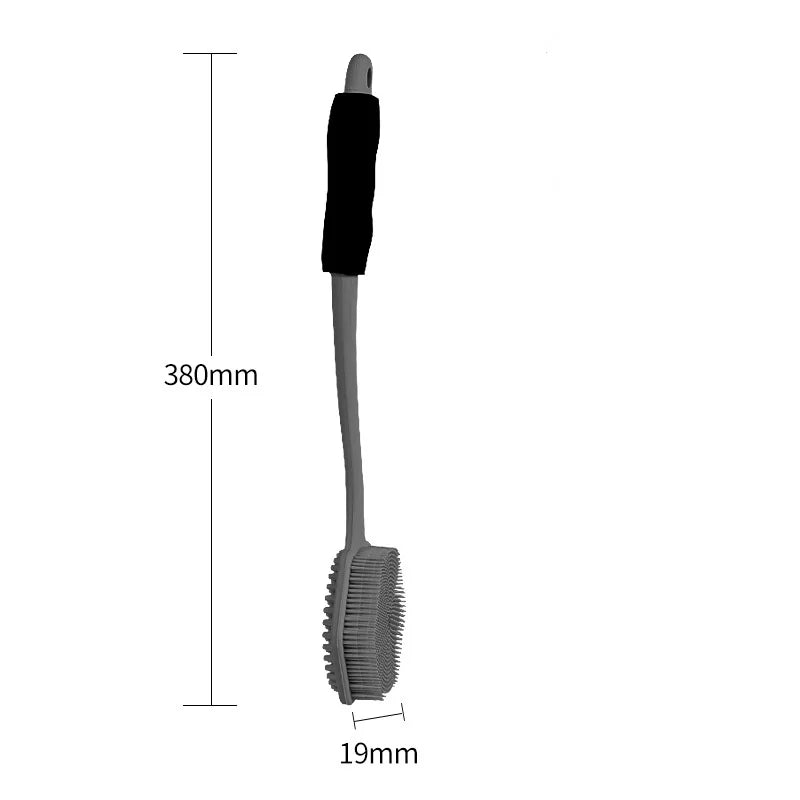 1pcSilicone Anti Slip Shower Brush Household Double Sided Thickened Bathing Brushes Extend Widen Brush Head Bath Sponge Scrubber