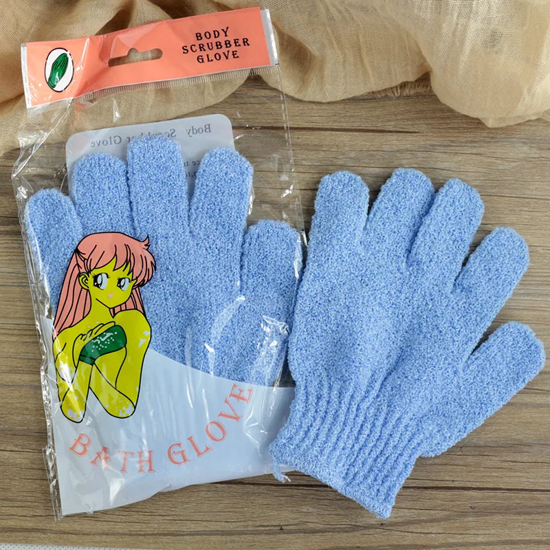 1pcs Reversible Exfoliating Shower Gloves Body Scrub Gloves, Cleansing Tools Bath Towel Bath Products Back Scrub Spa Accessories
