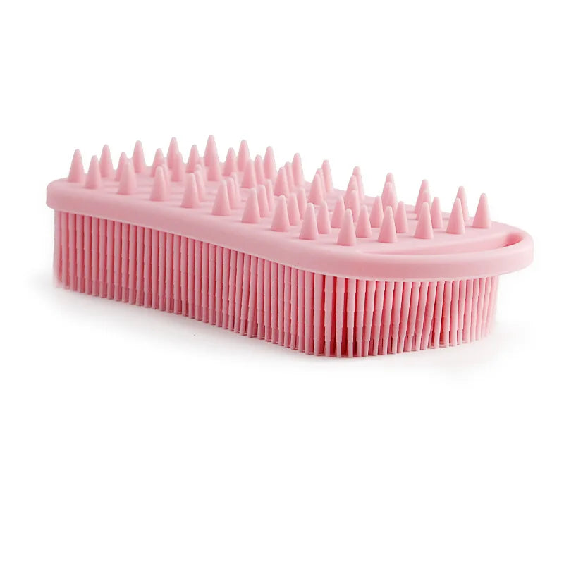 Silicone Body Scrubber 2 in 1 Body Brush & Hair Scalp Brush for Shower and Bath Stimulating Blood Circulation Shower Accessories