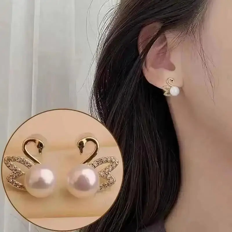 Korean Fashion Zircon Drop Earrings For Women Jewelry 2026 Trending New Luxury Women's Geometric Hoop Earrings Pendientes Gifts