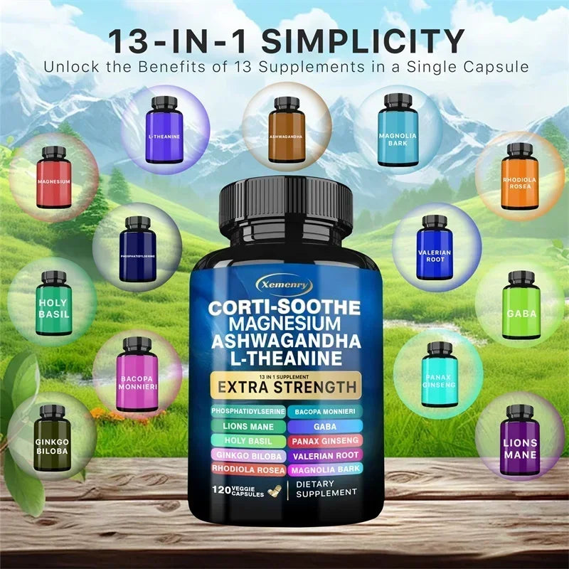 Corti-Soothe Supplement - Improve Sleep Quality, Promote Cortisol Balance, Support Adrenal Health, and Relieve Fatigue