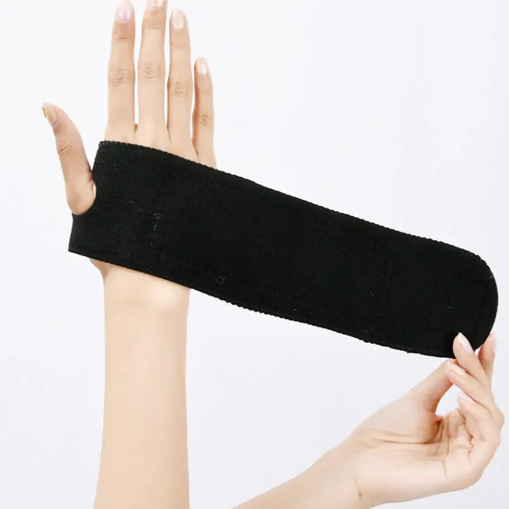 1 Pair Self-Heating Tourmaline Wrist Brace Sports Care Protection Wrist Belt Far Infrared Magnetic Therapy Pads Pain Relief