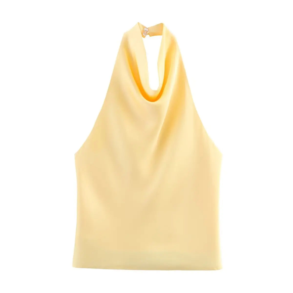 TFMLN 2025 Women Sexy Halter Top Spring Summer Sexy Backless High Street Waistcoat Female Fashion Solid Elegant Halter Neck Tops
