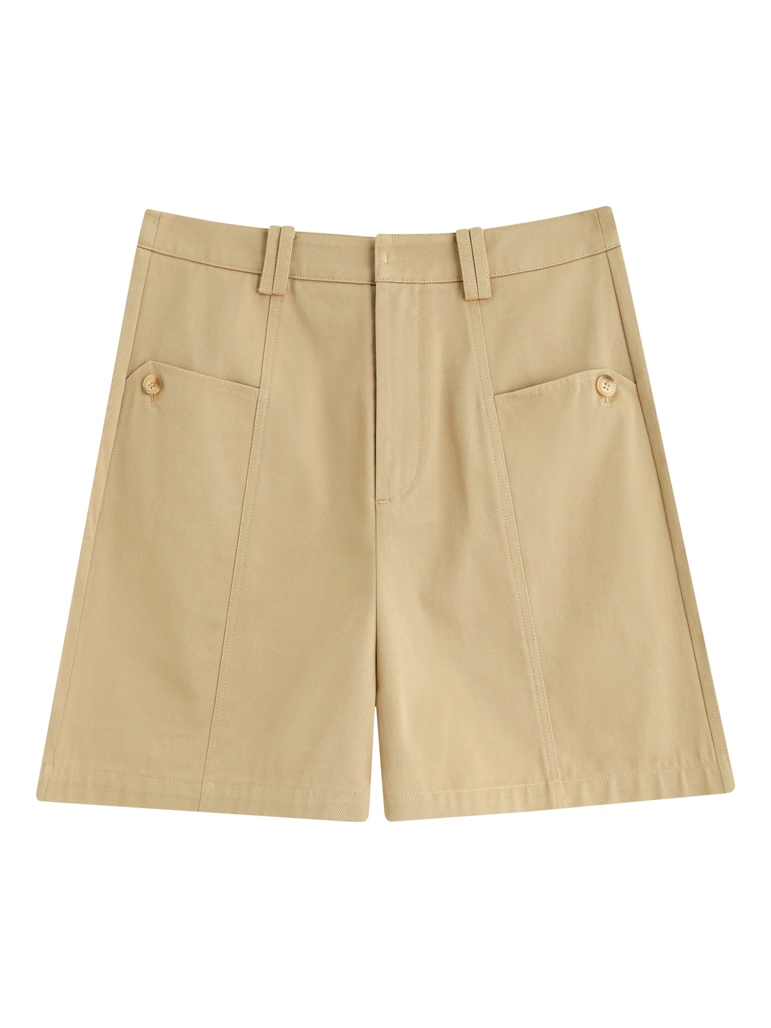 FSLE 100% Cotton Casual Shorts for Women Summer 2025 New Arrival Loose Fit Versatile Daily Wear Office Casual Chic 25FS12472