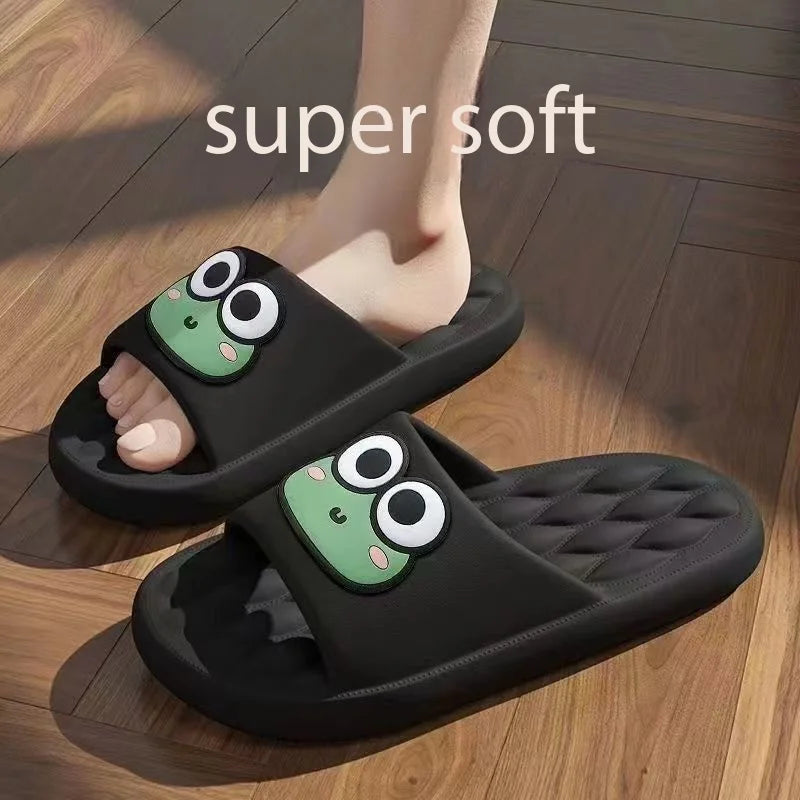 Four Season Bathroom Anti Slip Slippers Women's EVA Slide Slippers - Frog Soft Comfortable Non-Slip Indoor/Outdoor House Shoes