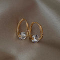 Korean Fashion Zircon Drop Earrings For Women Jewelry 2026 Trending New Luxury Women's Geometric Hoop Earrings Pendientes Gifts
