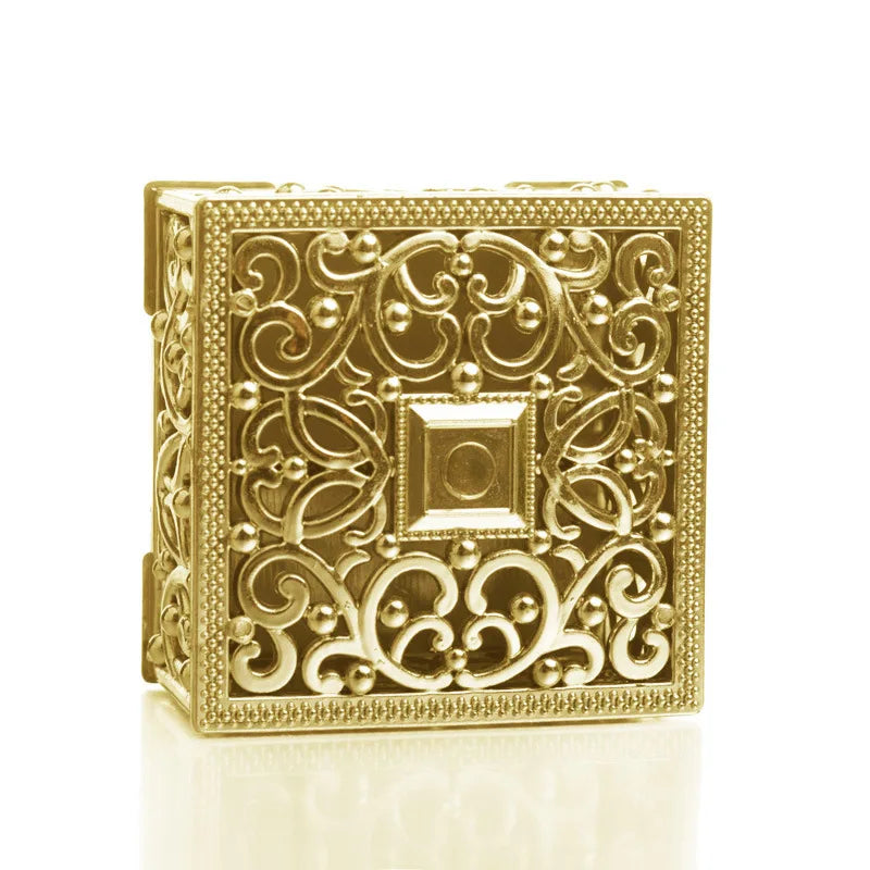 2 PCs Mini Treasure Storage Jewelry Box Silver-color Hollow Flower Pattern Jewelry Case Boxes for Necklace Earring Ring