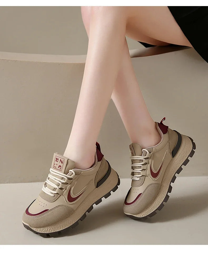 New Fashion Women's Vulcanized Shoes Wear-Resistant Casual Cushioning Sports Shoes Women Low-top Non-Slip Outdoor Running Shoes