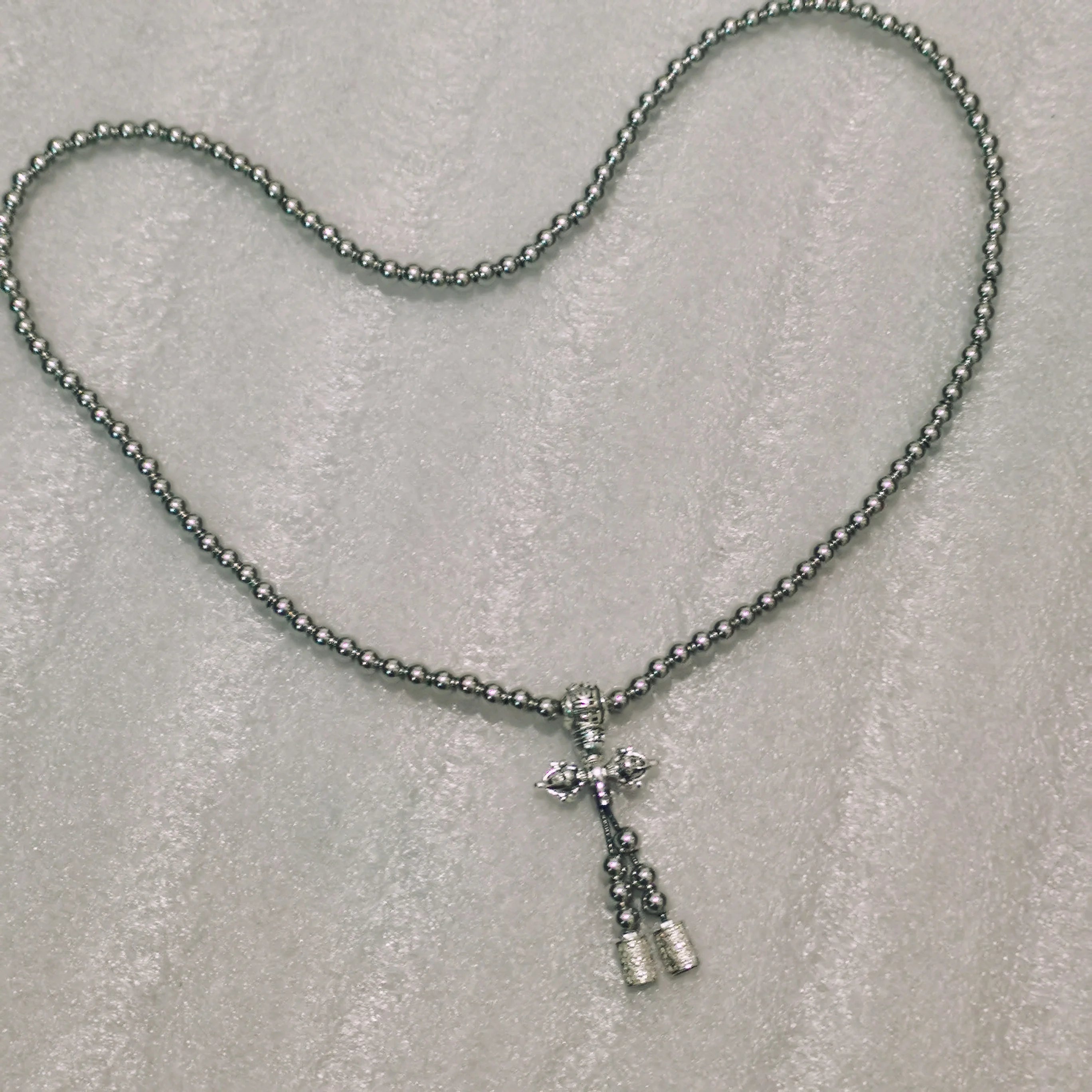 Titanium Steel Bracelet Necklace Chain Prayer Beads Self Defense Waist Faith Buddha Cross Pendant Mens Gadgets For Jewelry Gifts