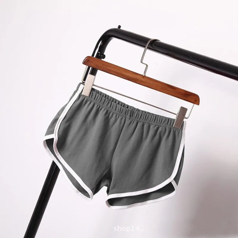 2026 Women's Summer Yoga Beach Shorts Sports Shorts Women's Home Casual Shorts Solid Color Fashion Candy Color Hot Pants Shorts