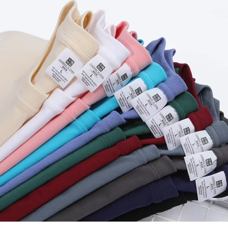 100% Cotton Five Half Sleeve Men's Women Summer T-shirt Loose Short-sleeved Casual Basic Shirt O Neck Solid Color Tops