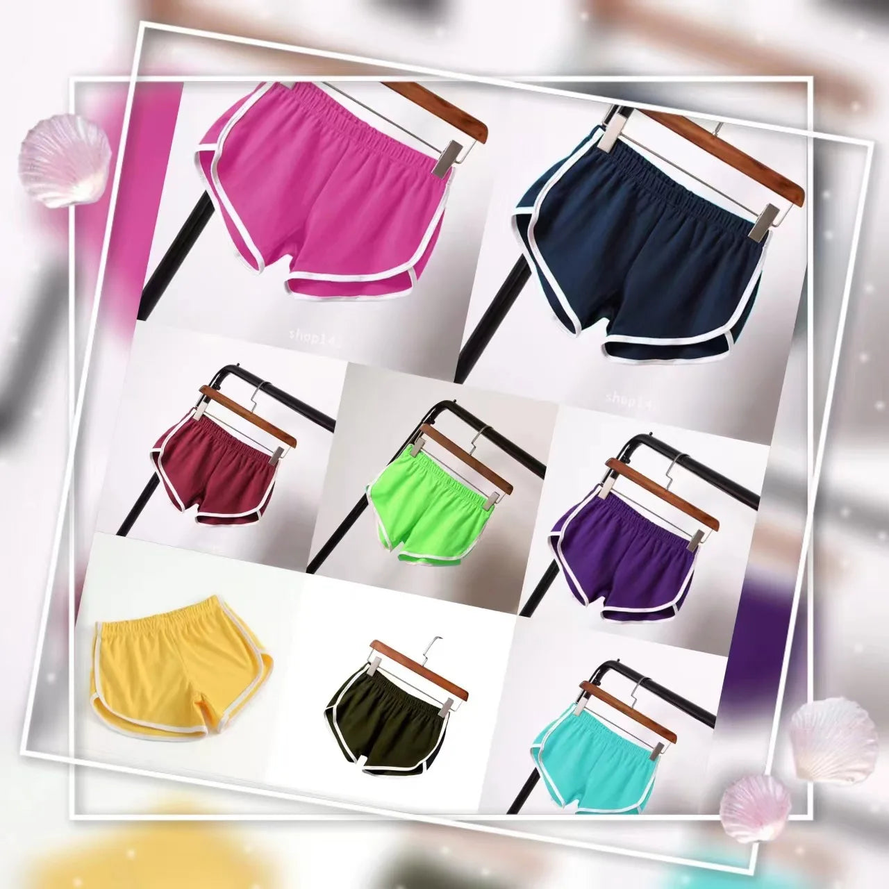 2026 Women's Summer Yoga Beach Shorts Sports Shorts Women's Home Casual Shorts Solid Color Fashion Candy Color Hot Pants Shorts