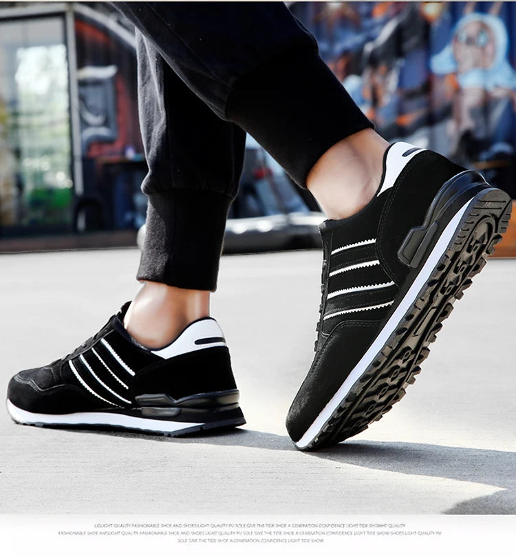 2024 New High Quality Men's Sneakers Leather Casual Shoes Autumn Breathable Men Shoes Male Flat Shoe