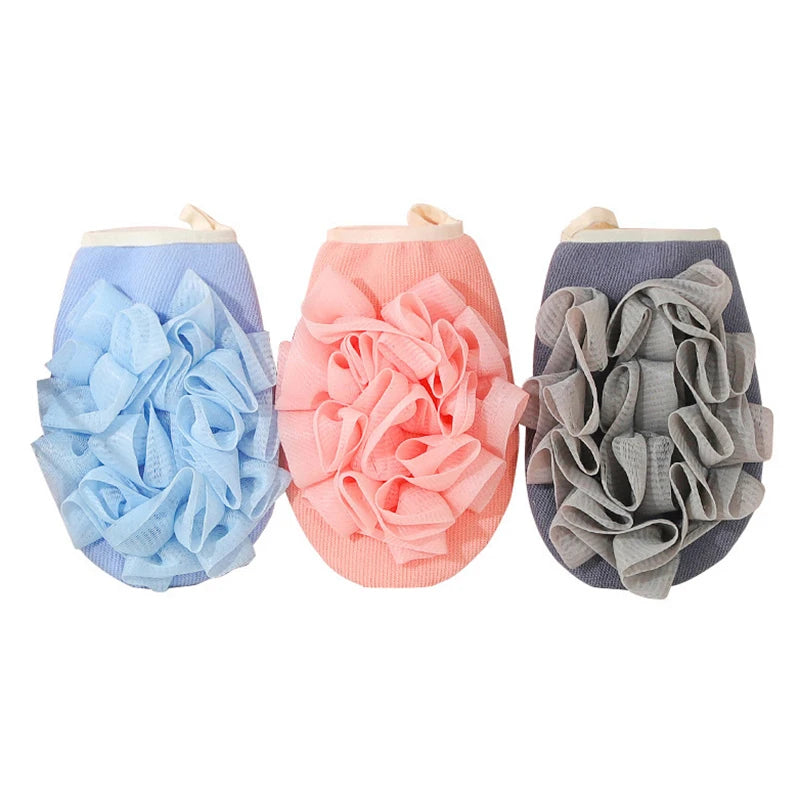 Double-Sided Exfoliating Gloves Body Cleaning Bath Flower Bathroom Shower Ball Body Scrubber Bath Sponge Towel Bathroom Tool