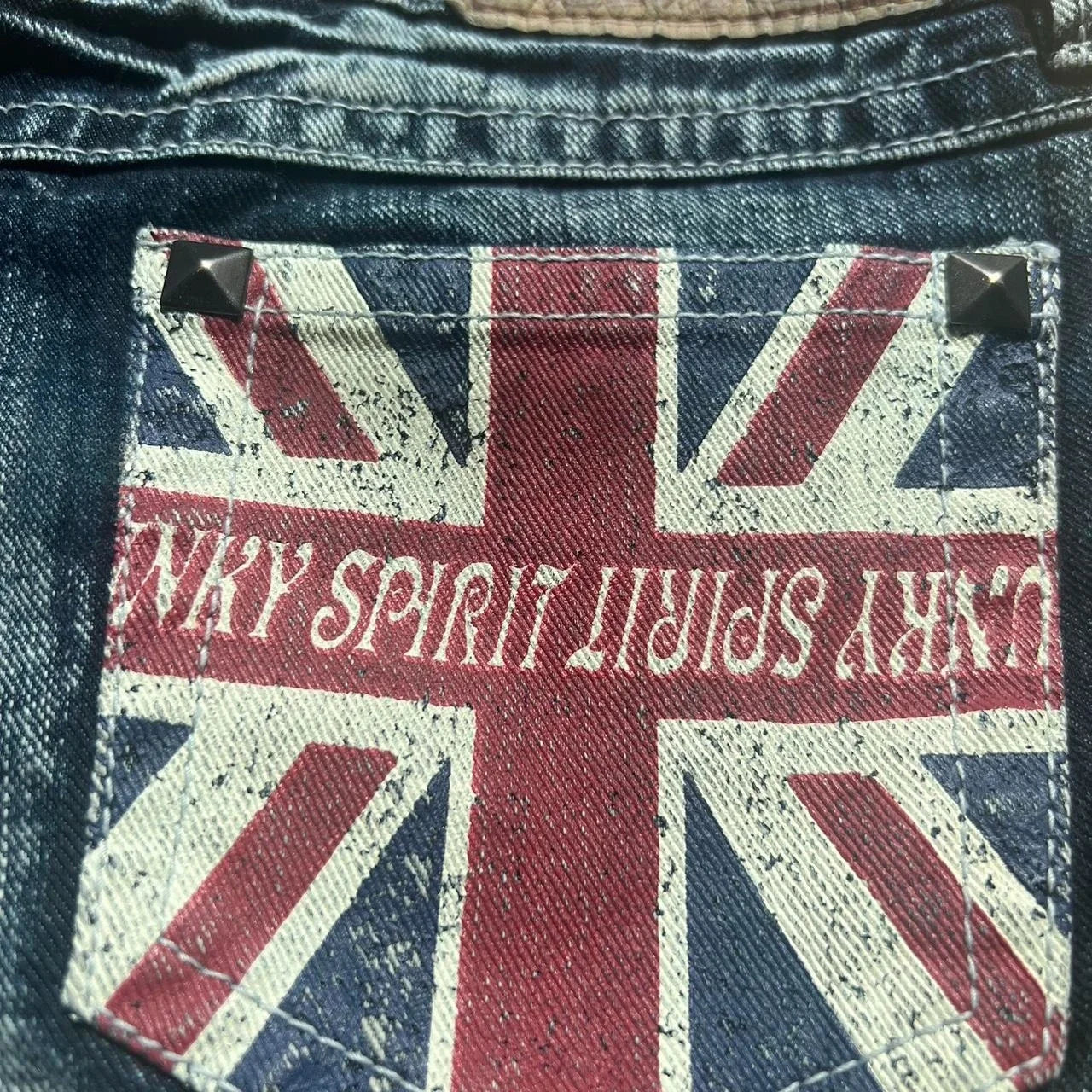 Union Jack Patchwork Denim Short Vintage Y2K Low Rise Cutoff Jeans with UK Flag Back Pockets Harajuku Bold British Street Style