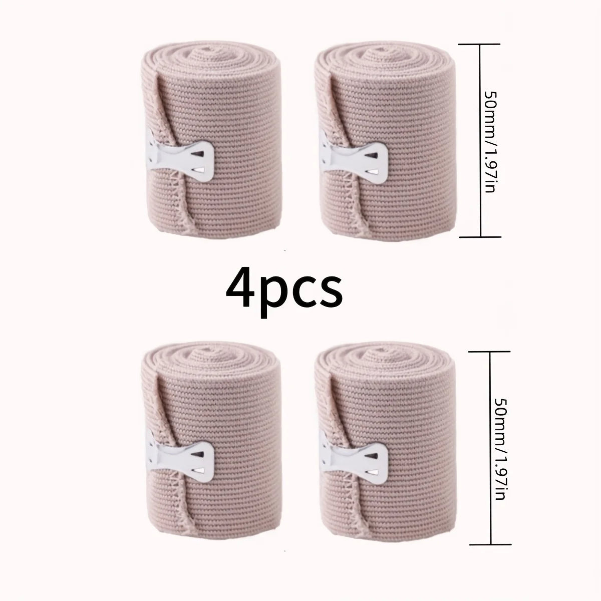 3/4Pack Adjustable Elastic Bandages Universal Fit Stretches to 177.77in Polyester for Wrist Ankle Foot Knee Support