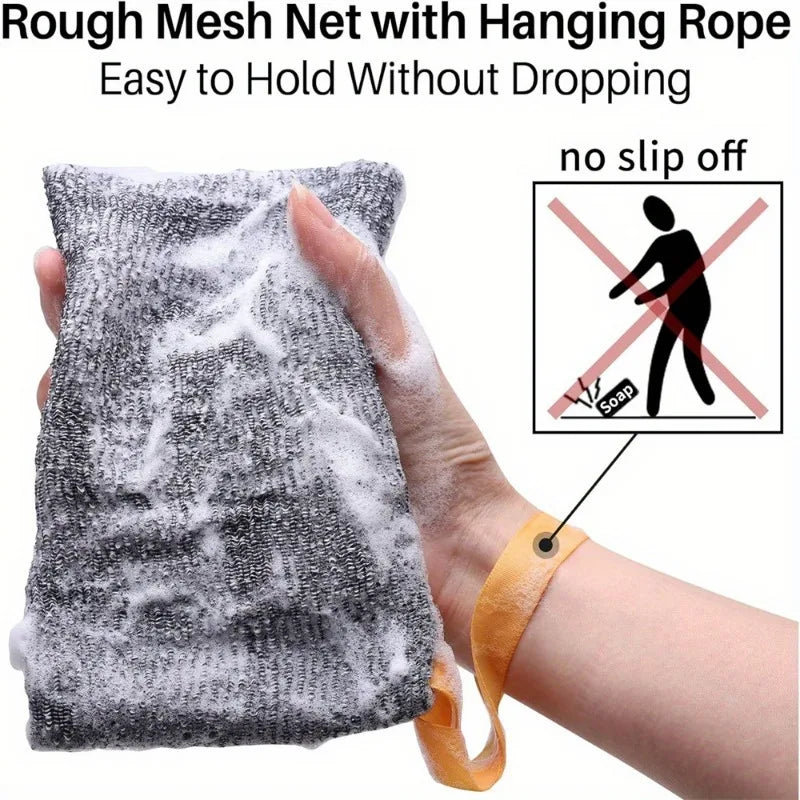 2PCS Soap Bags, Gentle and Rough, Soap Holder, Body Wash for Bathing, Soap Exfoliating Bag
