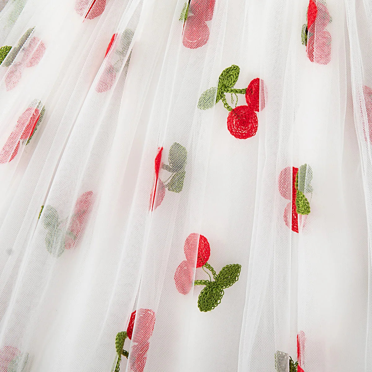 Summer New Girls' Dress Halter Small Flying Sleeve Embroidery Pattern Wings Sweet Princess Dress Mesh Princess Dress