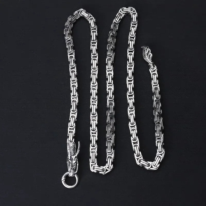 Dragon Head Pendants Bracelets EDC Self Defense Whip Titanium Steel Necklace Fashion Jewlery Waist Mens Gadgets For Cool Gifts