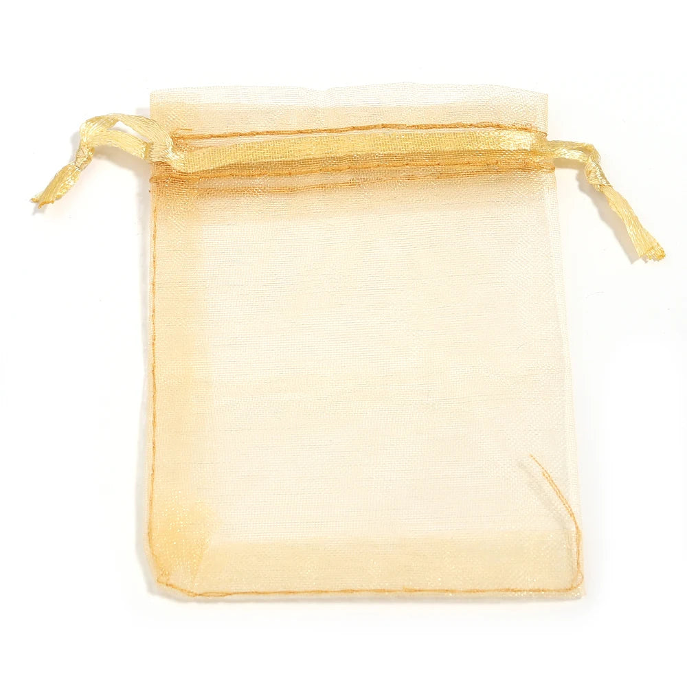 10pcs/Lot 24 Colors Organza Bags Jewelry Bag Wedding Gift Storage Drawstring Pouches Jewelry Packaging Bags Present Wholesale