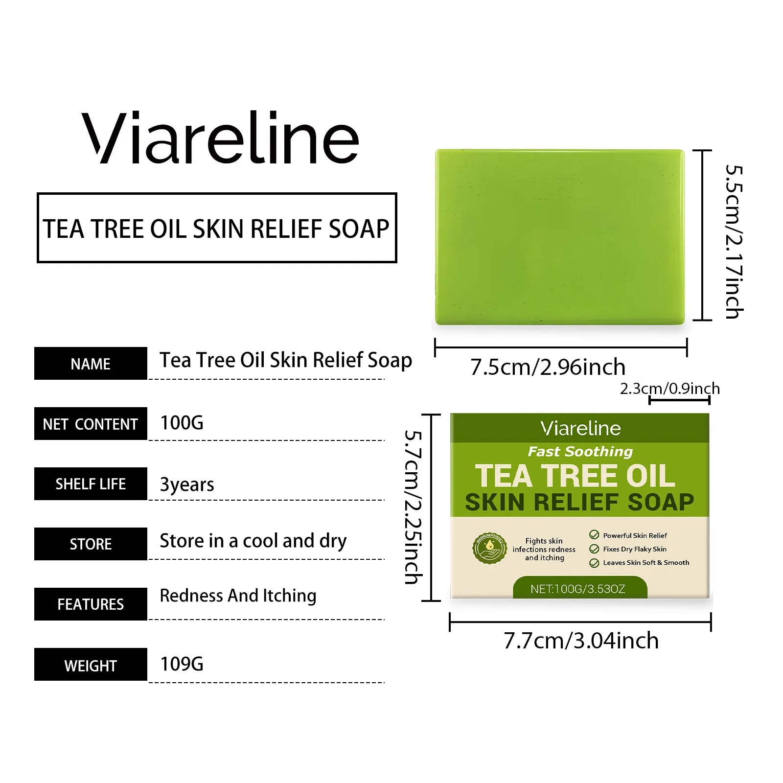 Tea Tree Oil Soap Bar Deep Cleansing Body Face Wash Oil Control Refresh Skin Comfort Bathing Comfort Moisturizing Skin Care