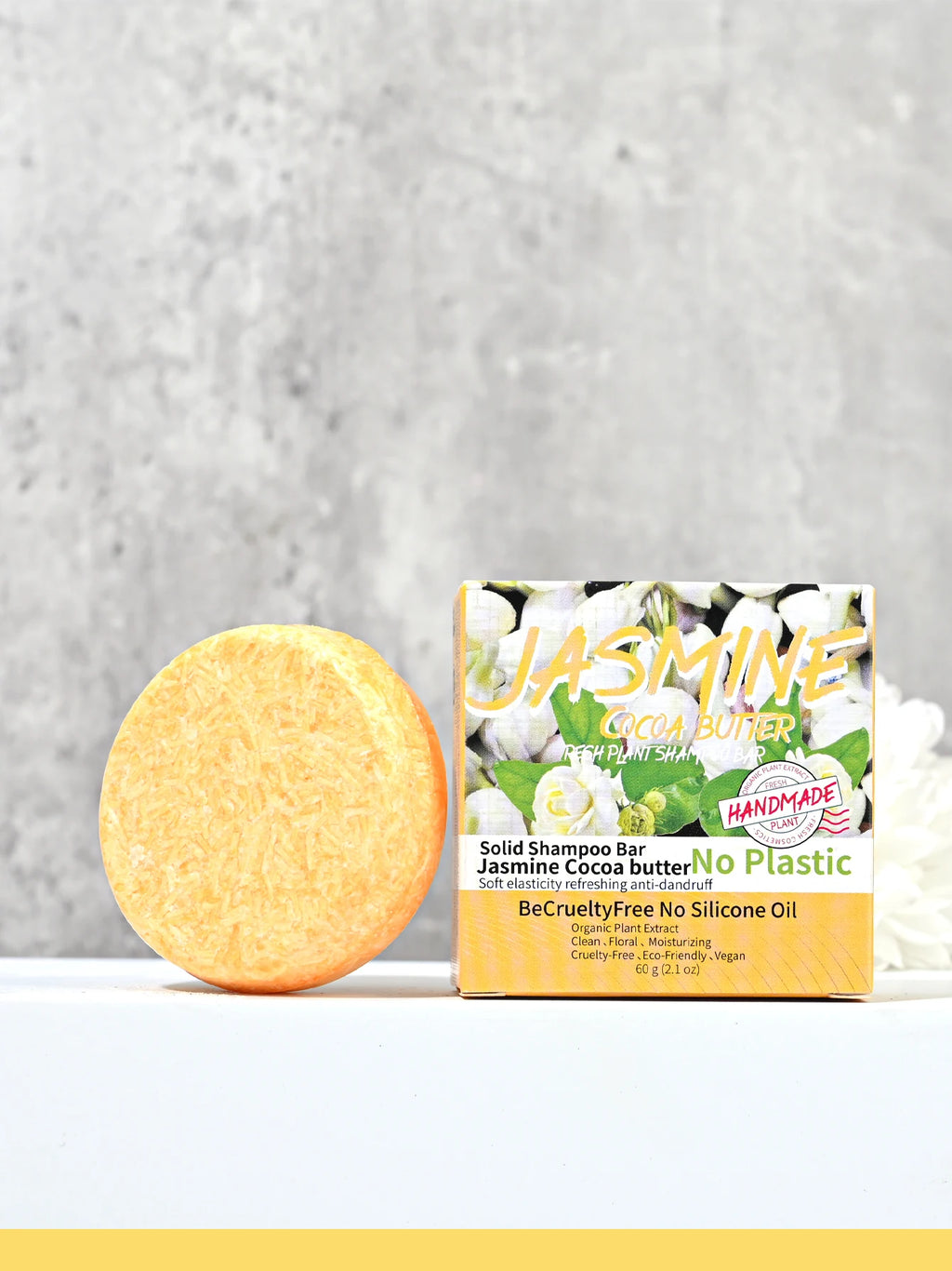 Jasmine Scented Handmade Shampoo Solid Shampoo Stick Plant Essential Oil Soap Oil Control And Refreshing Soap